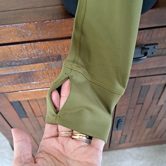 Oner Active Timeless Jacket Olive Green  Activewear Zip Front Top - Picture 4 of 15